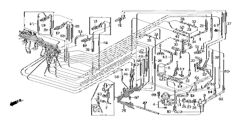 1985 crx HF 2 DOOR 5MT FUEL TUBING (2) diagram