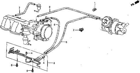 1985 crx SI 2 DOOR 5MT FUEL TUBING (PGM-FI) diagram