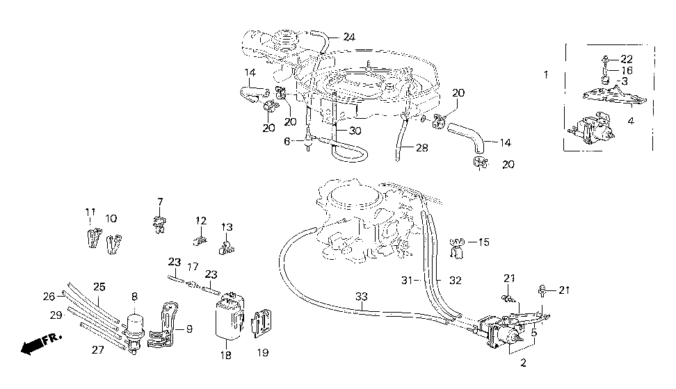 17337-PE0-660 - CLAMP A, AIR JET CONTROL TUBE