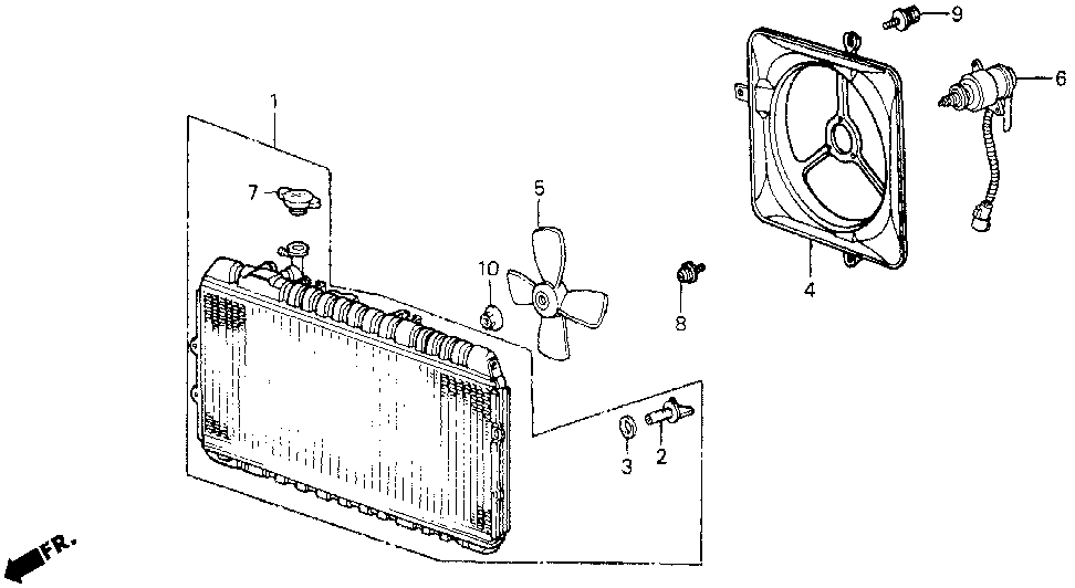 19010-PE0-033 - RADIATOR (P-TANK) (DENSO)