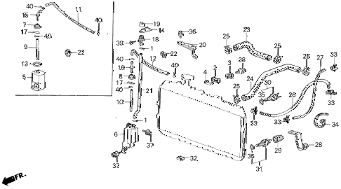 1985 civic **(1300) 3 DOOR 4MT RADIATOR HOSE diagram 1985 civic **(1300) 3 DOOR 4MT RADIATOR HOSE diagram