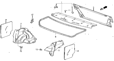 1985 civic GL 4 DOOR 3AT REAR TRAY 4DR diagram 1985 civic GL 4 DOOR 3AT REAR TRAY 4DR diagram