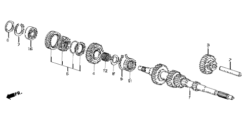 1985 civic **(1300) 3 DOOR 4MT MT MAINSHAFT diagram 1985 civic **(1300) 3 DOOR 4MT MT MAINSHAFT diagram