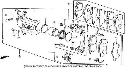 1985 civic DX 5 DOOR 3AT FRONT BRAKE diagram 1985 civic DX 5 DOOR 3AT FRONT BRAKE diagram