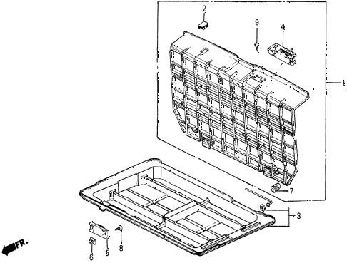 1985 civic DX 5 DOOR 5MT TRUNK BOX diagram