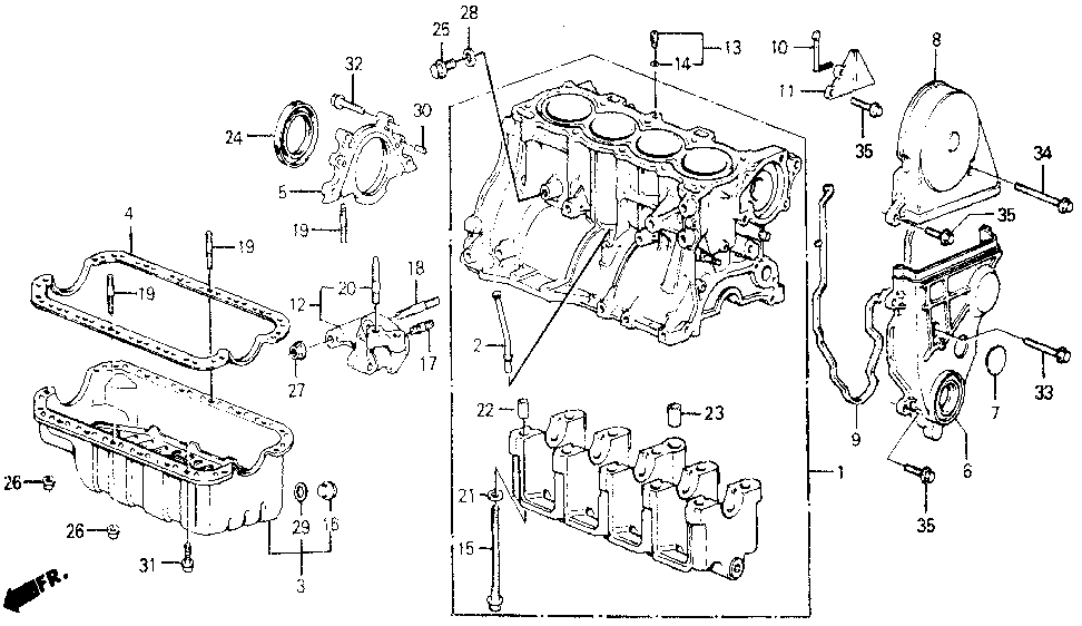 11910-PE1-030 - BRACKET, ENGINE MOUNTING