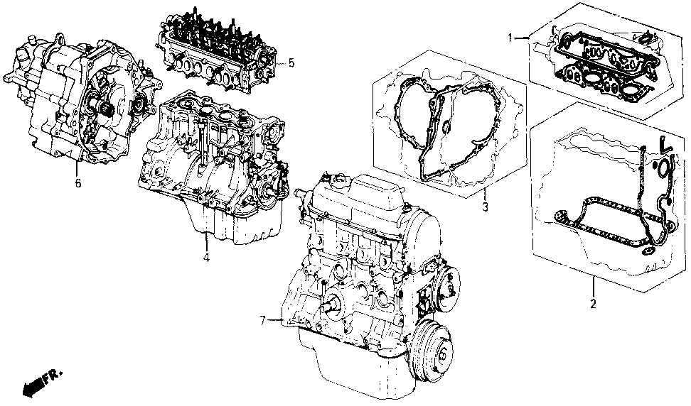 10001-PE1-672KA - ENGINE ASSY., BARE (D15A2012)
