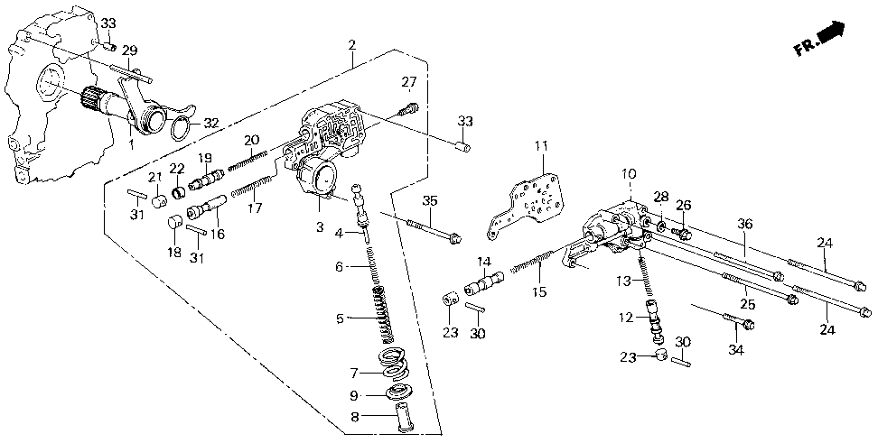 27644-PF4-962 - SPRING A, LOCK-UP CONTROL