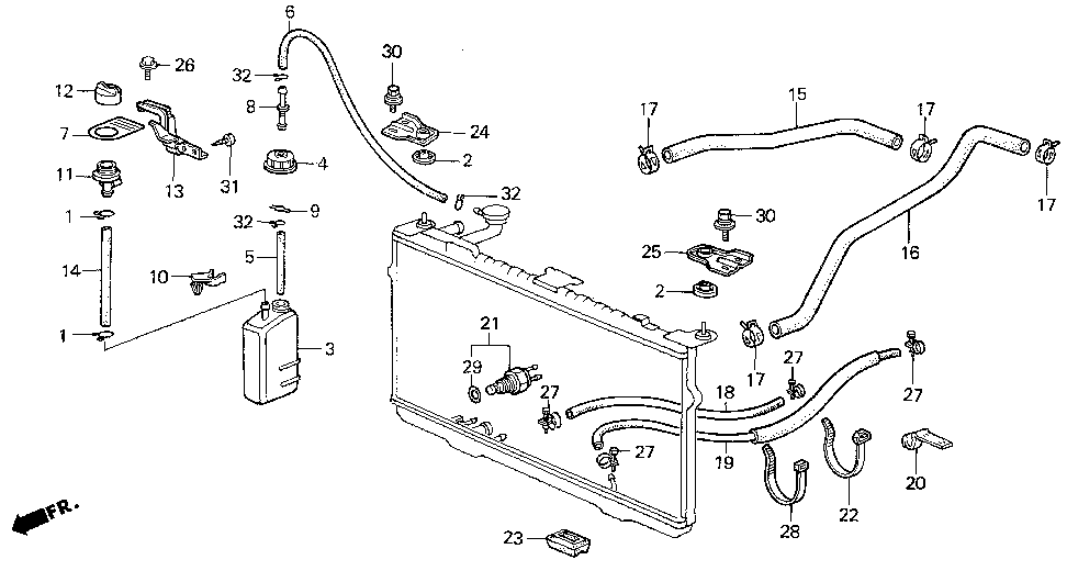19511-PA6-003 - CLIP, WATER HOSE (CHUO SPRING)