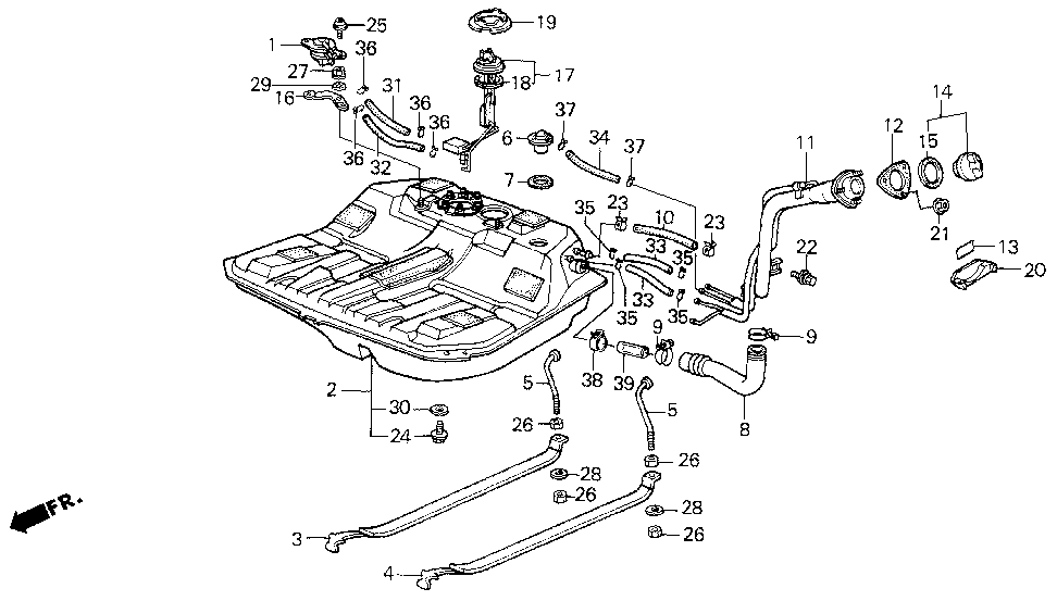 17522-SD4-030 - BAND, L. FUEL TANK MOUNTING