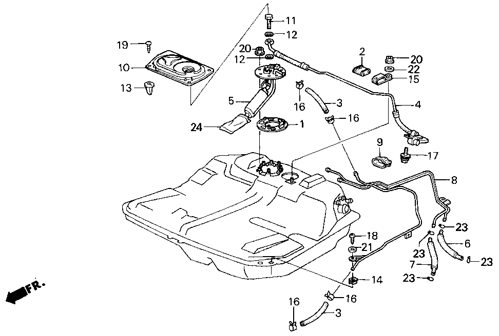 90689-SD4-000 - CLAMP, FUEL PIPE