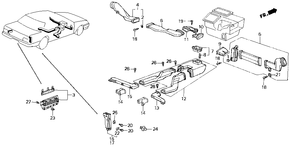79832-SD4-A02 - DUCT, HEATER DRIVER