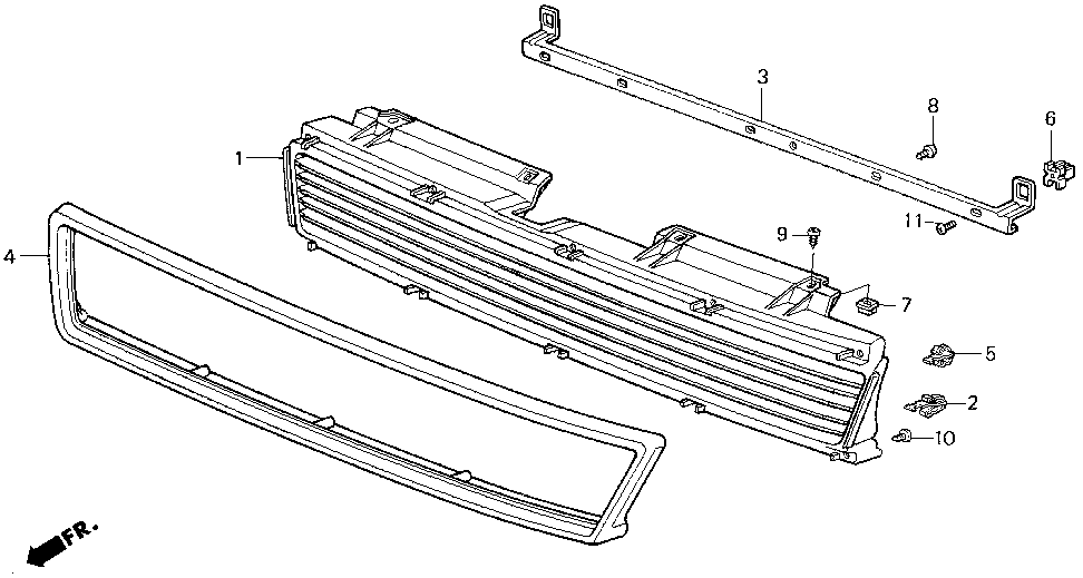 75101-SD4-673 - GRILLE, FR.