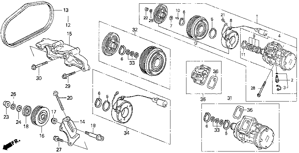 38947-PL2-000 - NUT, IDLE PULLEY