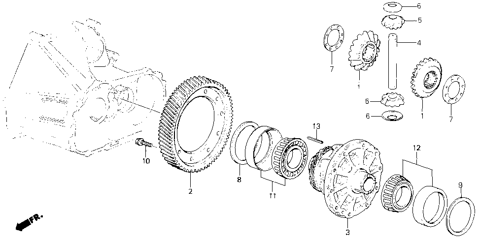 41341-PG2-K00 - PINION, DIFFERENTIAL