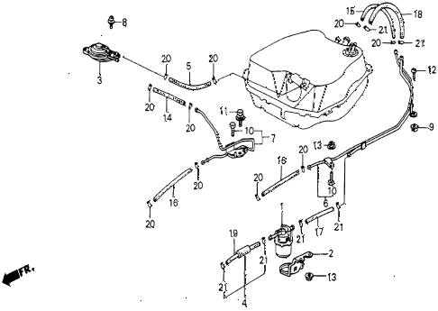 1986 civic 4WD 5 DOOR 5MT FUEL STRAINER - FUEL TUBING diagram 1986 civic 4WD 5 DOOR 5MT FUEL STRAINER - FUEL TUBING diagram