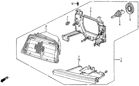 1986 civic 4WD 5 DOOR 5MT HEADLIGHT (2) diagram