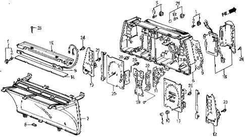 1986 civic 4WD 5 DOOR 5MT METER COMPONENTS (DENSO) diagram 1986 civic 4WD 5 DOOR 5MT METER COMPONENTS (DENSO) diagram