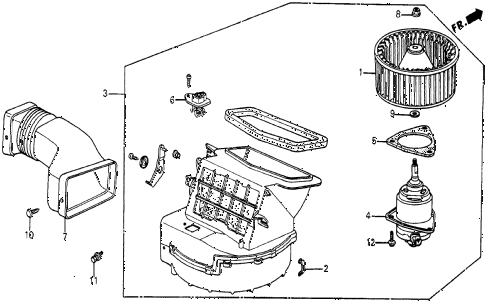 1986 civic 4WD 5 DOOR 5MT HEATER BLOWER diagram