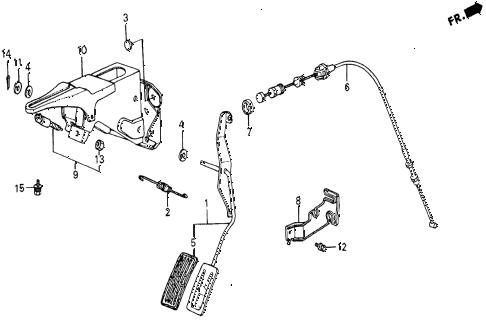 1985 civic 4WD 5 DOOR 5MT ACCELERATOR PEDAL diagram