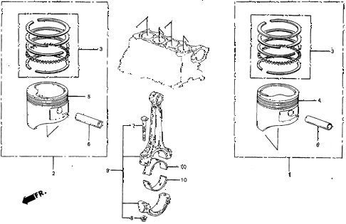 1986 civic 4WD 5 DOOR 5MT PISTON - CONNECTING ROD diagram