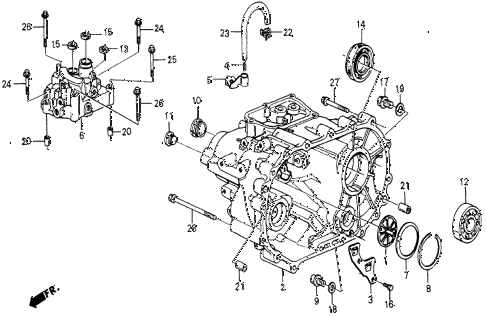 1985 civic 4WD 5 DOOR 5MT MT TRANSMISSION HOUSING diagram 1985 civic 4WD 5 DOOR 5MT MT TRANSMISSION HOUSING diagram