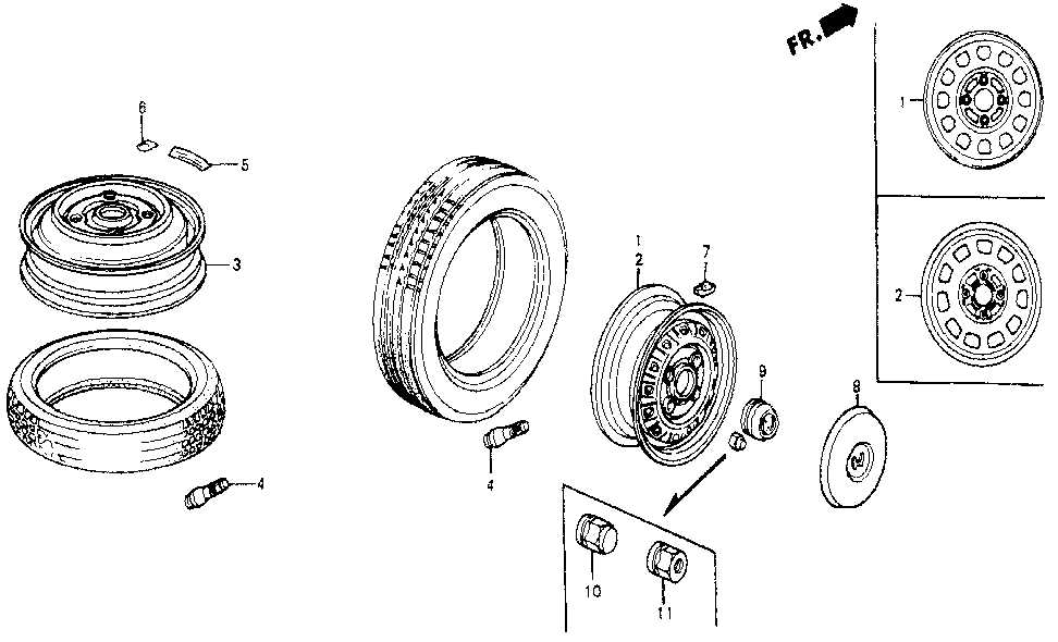 42768-SD9-600 - LABEL, SPARE TIRE CAUTION (4WD) (T-TYPE)(ENGLISH)
