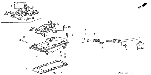 1986 accord LXI 4 DOOR 4AT SELECT LEVER BRACKET diagram