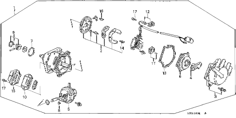 1986 accord DX 4 DOOR 5MT DISTRIBUTOR (CARBURETOR) (TEC) diagram