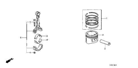 1986 accord LXI 4 DOOR 4AT PISTON - CONNECTING ROD diagram