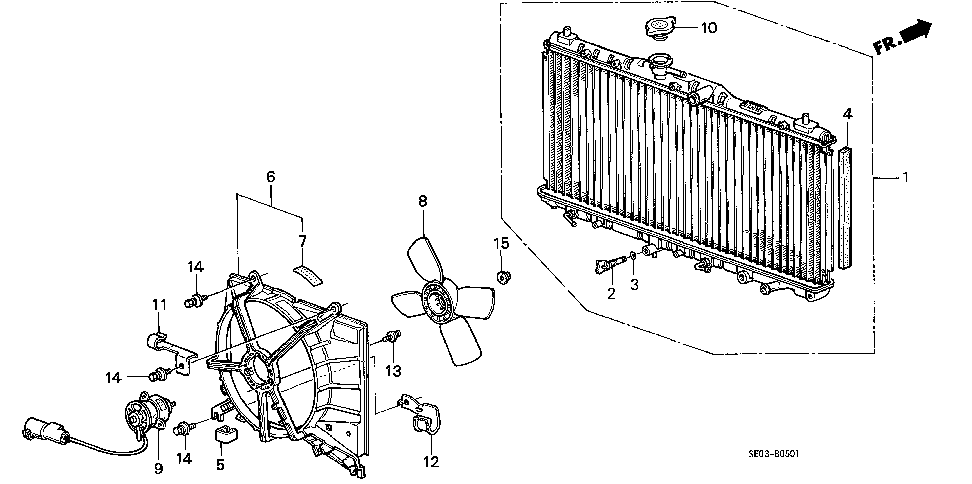 19112-PH1-621 - CLAMP, RESERVE TANK TUBE (DENSO)