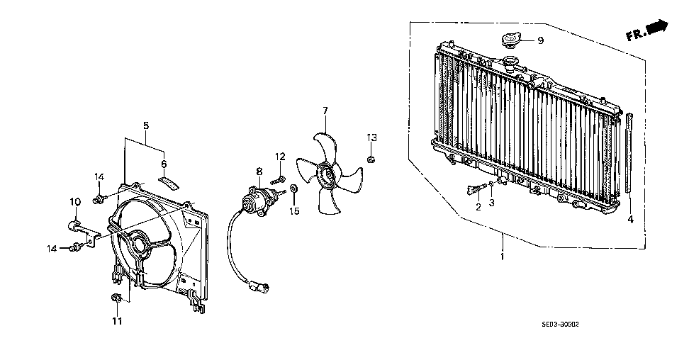 19112-PK1-004 - CLAMP, RESERVE TANK TUBE
