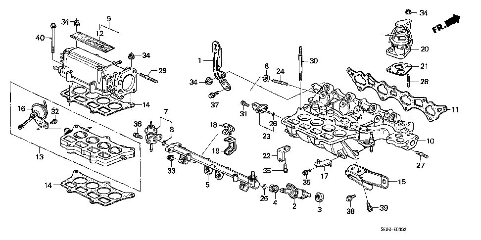 17264-PJ0-A60 - STAY, CABLE CLAMP