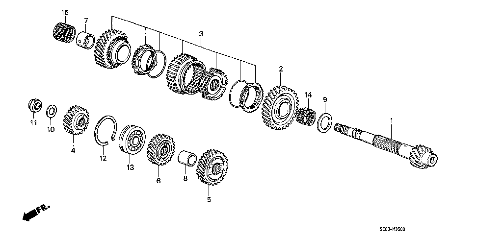 23421-PC8-A00 - GEAR, COUNTERSHAFT LOW