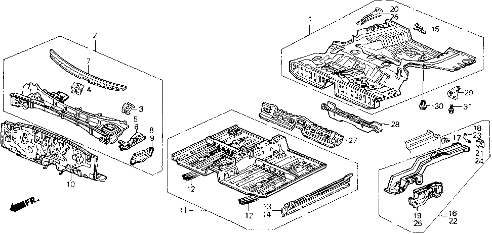 65519-SF1-300ZZ - BRACKET, MUFFLER MOUNTING (C)