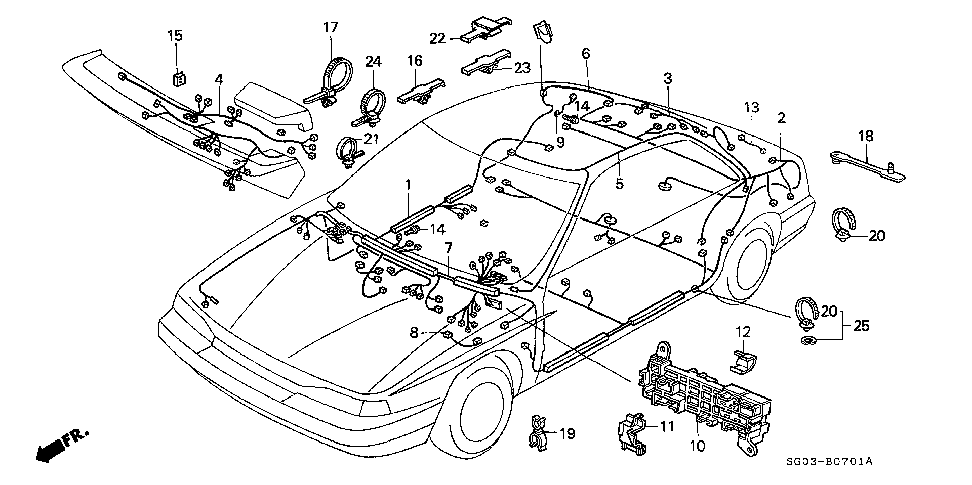 32156-SG0-A00 - WIRE, SUNROOF
