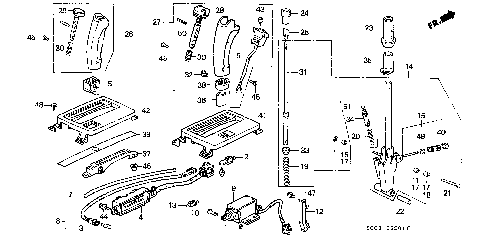 54100-SG0-A80 - LEVER, SELECT