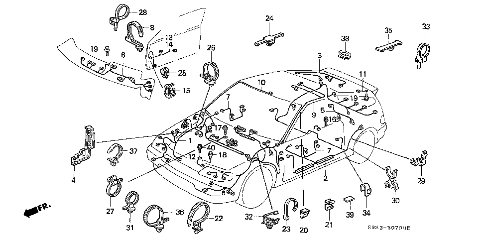 32112-PM3-000 - STAY, ENGINE WIRE HARNESS