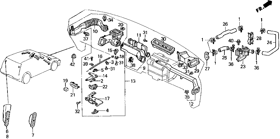 74501-SH3-000 - DUCT, R. RR. OUTLET
