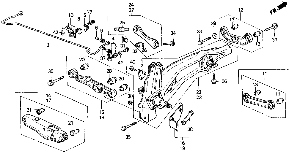 90174-SH3-003 - BOLT, TRAILING ARM (12X40)