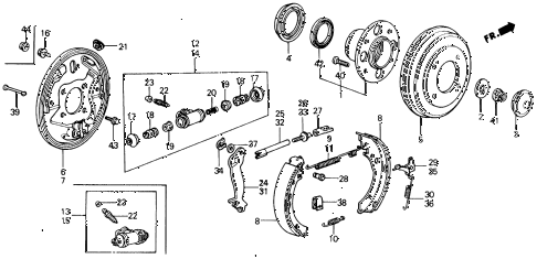 Honda Online Store : 1991 Civic Rear Brake Parts