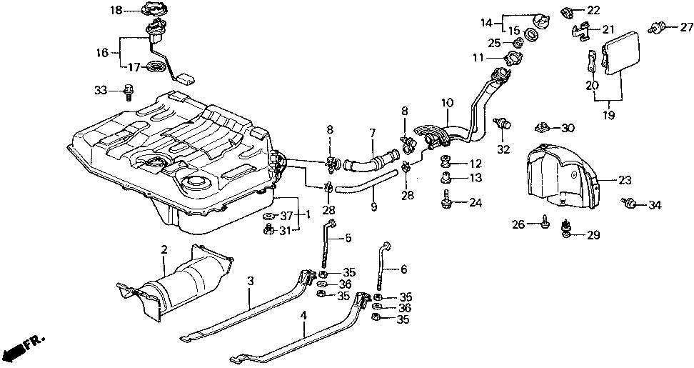 17660-SH5-A05 - PIPE, FUEL FILLER