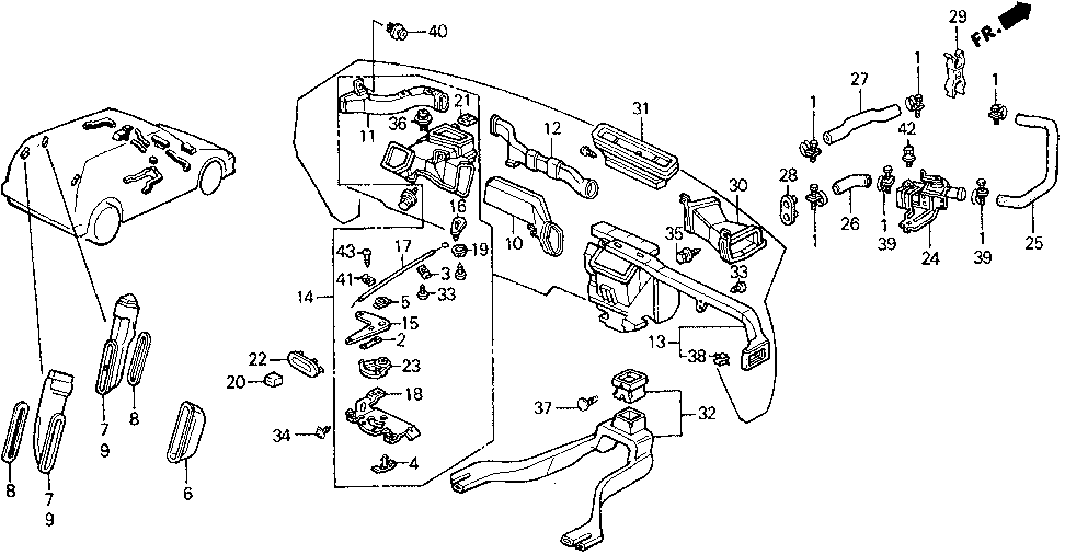 74501-SH5-000 - DUCT, R. RR. OUTLET