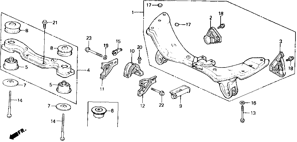 50710-SH9-050 - MOUNTING A, RR. DIFFERENTIAL