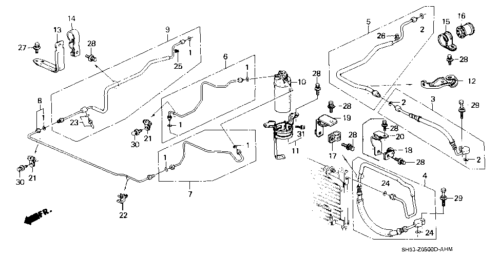 80371-SH3-A50 - CLAMP, DISCHARGE HOSE