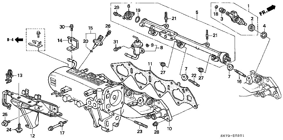 17105-P30-004 - GASKET, IN. MANIFOLD (NIPPON LEAKLESS)