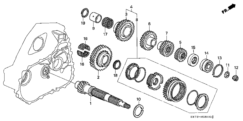 23431-PS1-A01 - GEAR, COUNTERSHAFT SECOND
