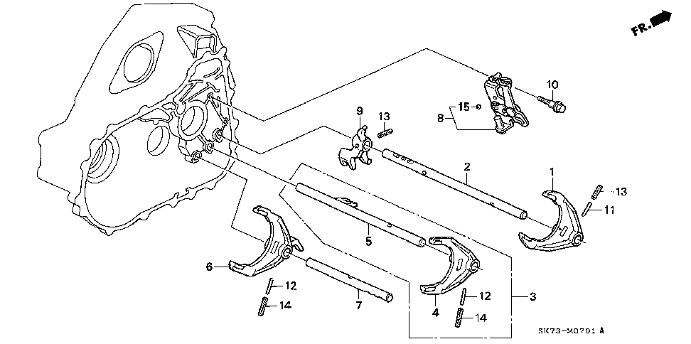 24210-P80-A00 - FORK, GEARSHIFT (3-4)