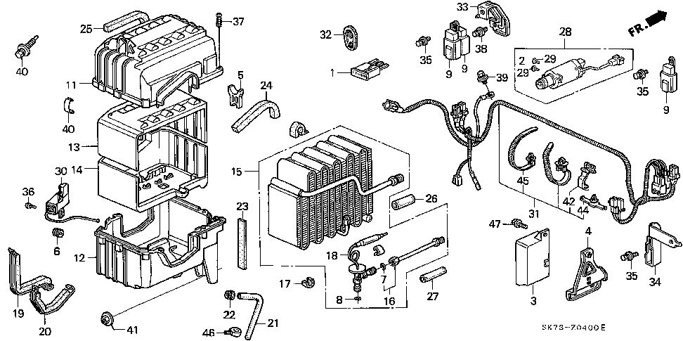 80202-SK7-A10 - CASE, EVAPORATOR (LOWER)