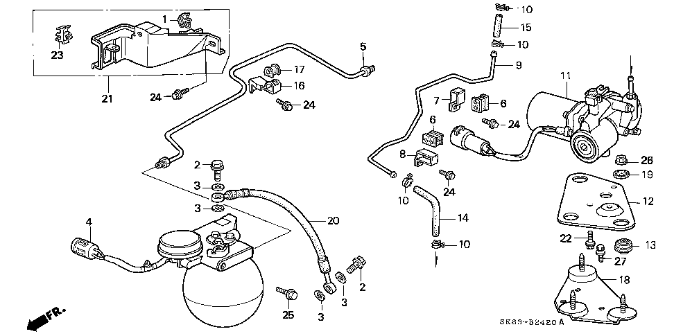 57380-SK7-A01 - HOSE, PRESSURE